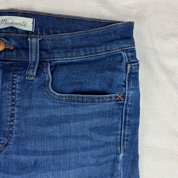 Madewell 9" Mid-Rise Skinny Patty Wash Blue Jeans Size 27 Stretch Denim M3003 - Picture 8 of 16